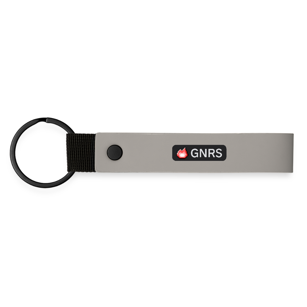 Matte minimalist keyring - light grey