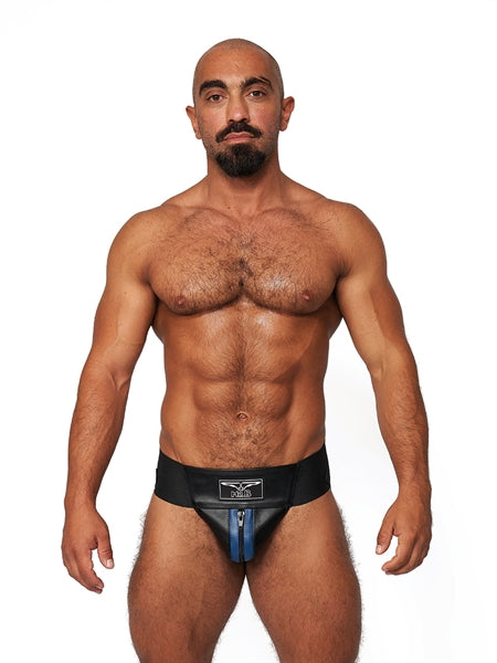 Mister B Leather Premium Jockstrap - Blau