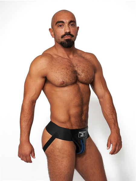 Mister B Leather Premium Jockstrap - Blue