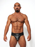 Mister B Leather Premium Jockstrap - szare