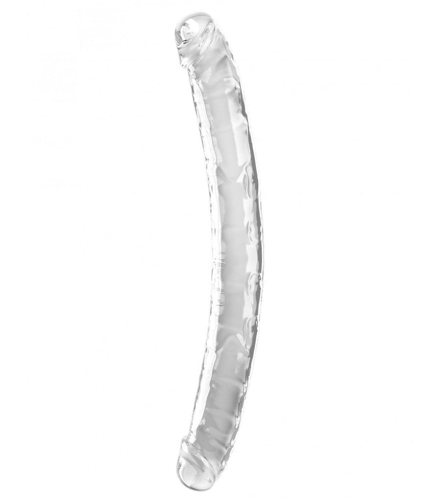 18" PODWÓJNE DILDO PRZEŹROCZYSTE