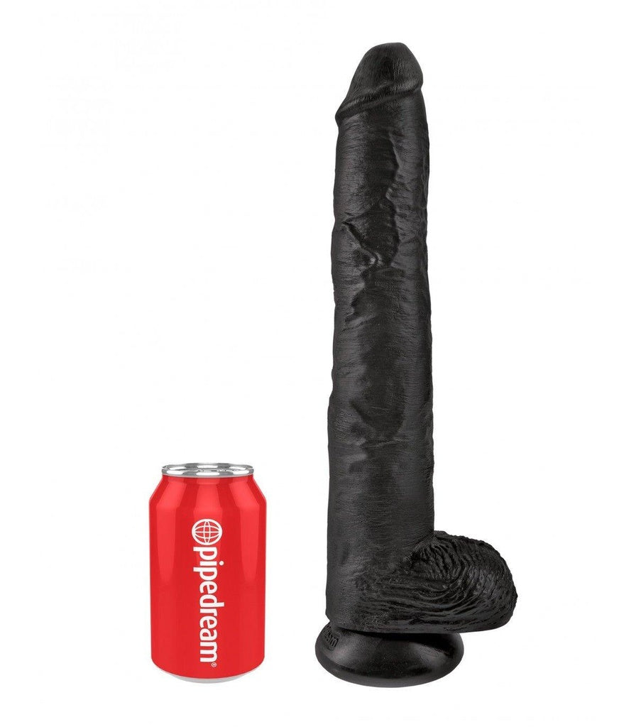 14" COCK Z JĄDRAMI CZARNY