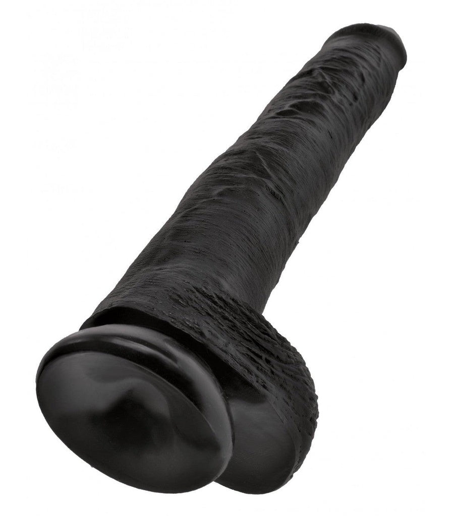 14" COCK Z JĄDRAMI CZARNY