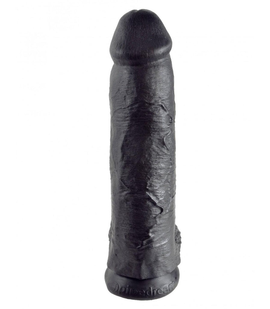 12" COCK Z JĄDRAMI CZARNY