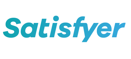 The word 'Satisfyer' in a bold, rounded blue font centered on a plain white background.