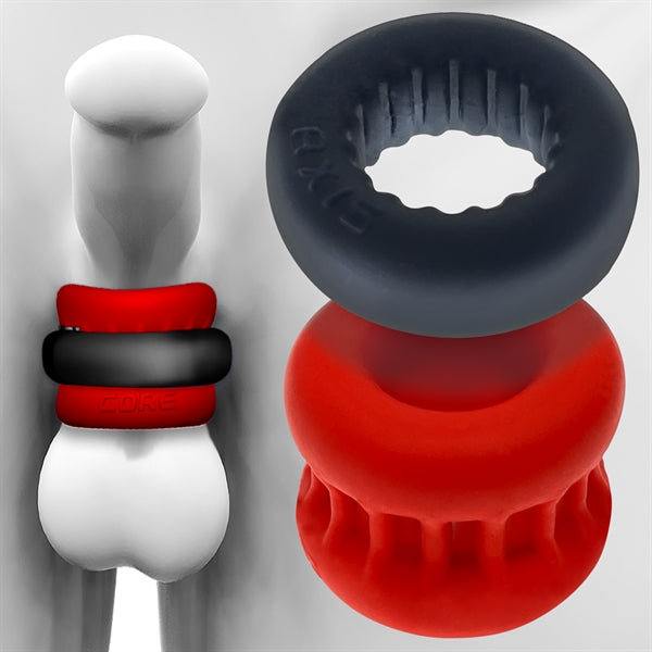 Oxballs ULTRACORE Core Hodensackspreizer mit Axis Ring - Red Ice