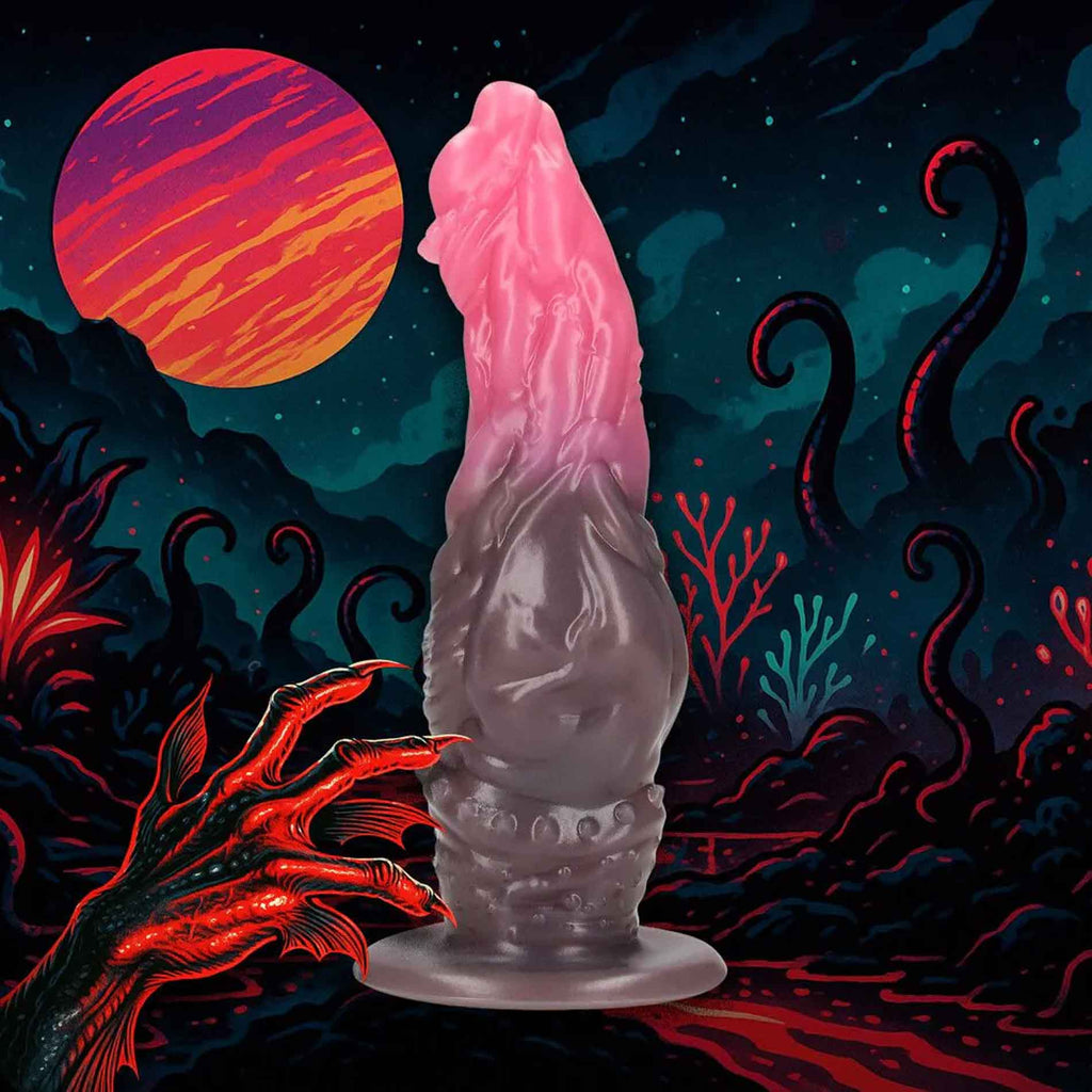 Hellspawn - Silicone Dildo - Red/Black SHOTS