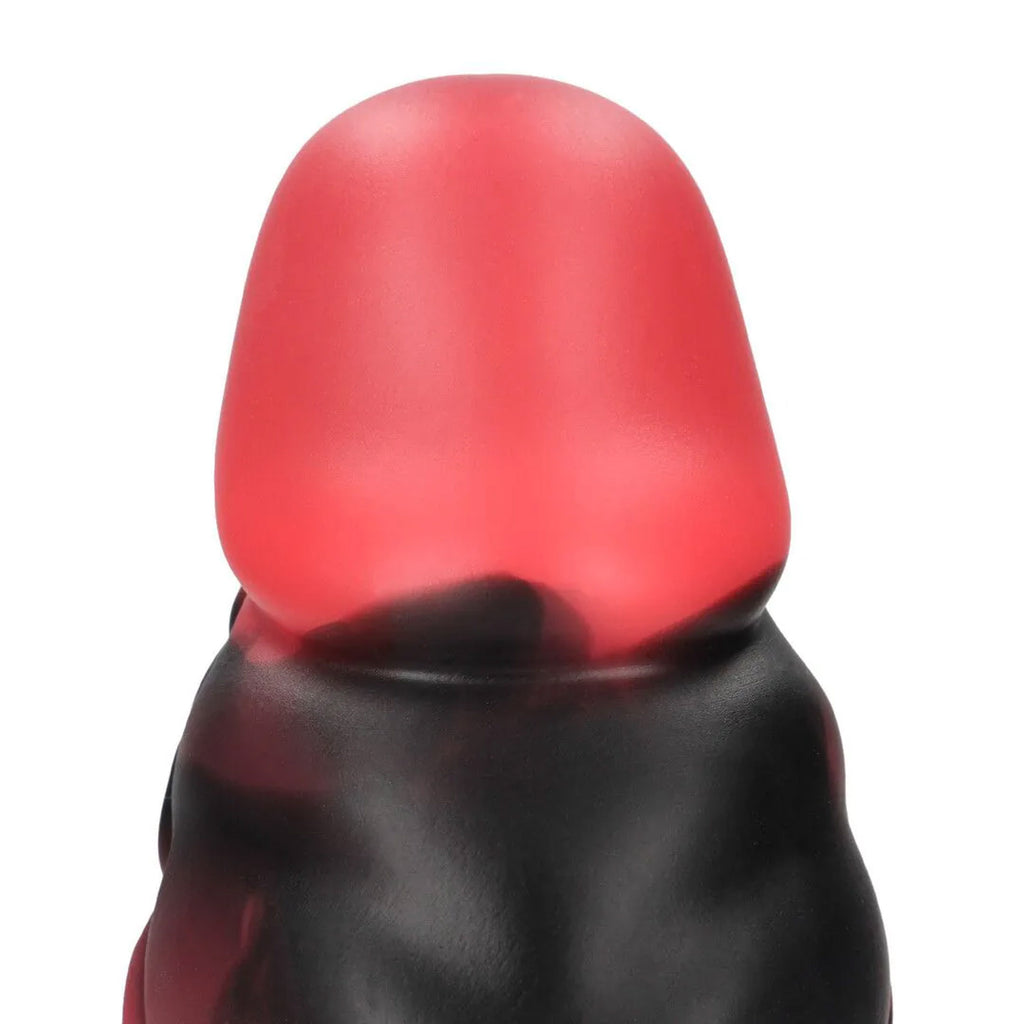 Infernal Demon - Silicone Dildo - Red/Black SHOTS