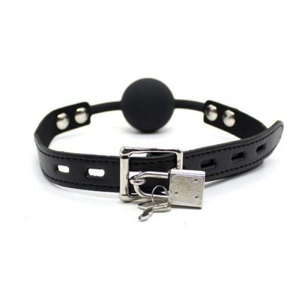 Toyz4lovers Ball Gag with Lock - Black Toyz4lovers