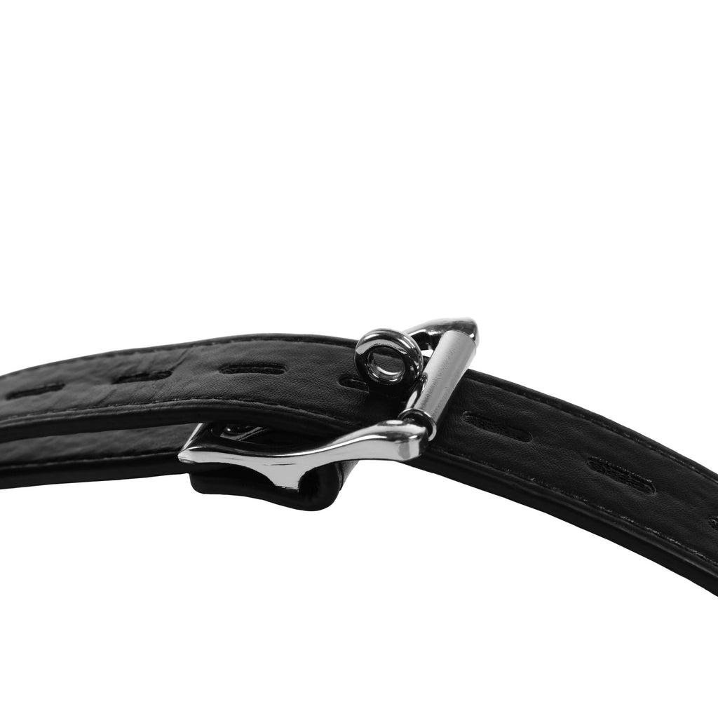Ouch! Open Mouth Gag Head Harness with Funnel - Black Ouch!