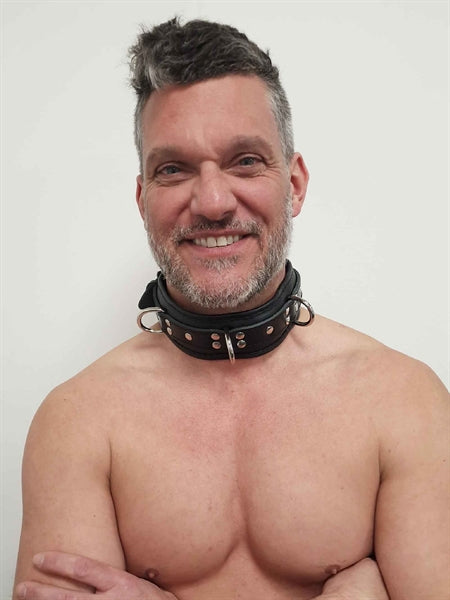 Mister B Essential Leather Lockable Collar Black