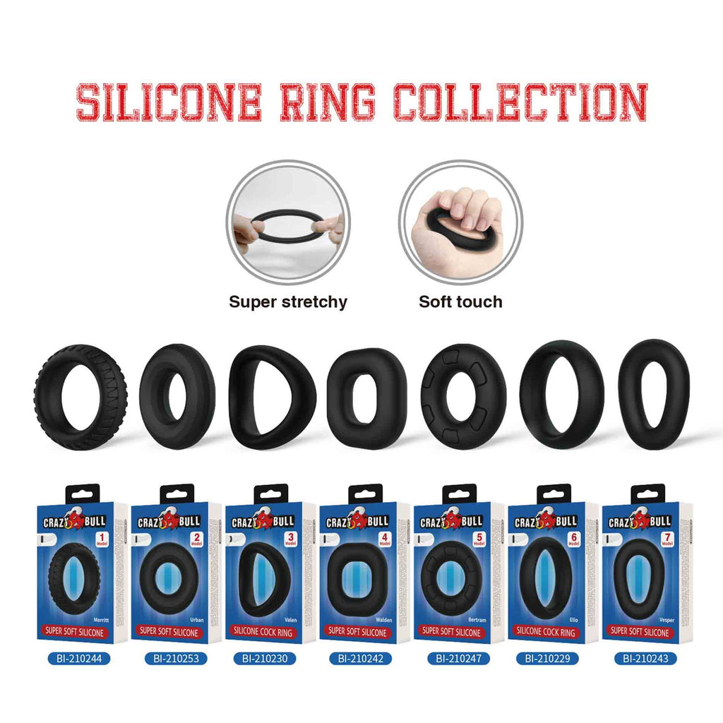 Crazy Bull Soft Silicone Cock Ring, High Elasticity Crazy Bull